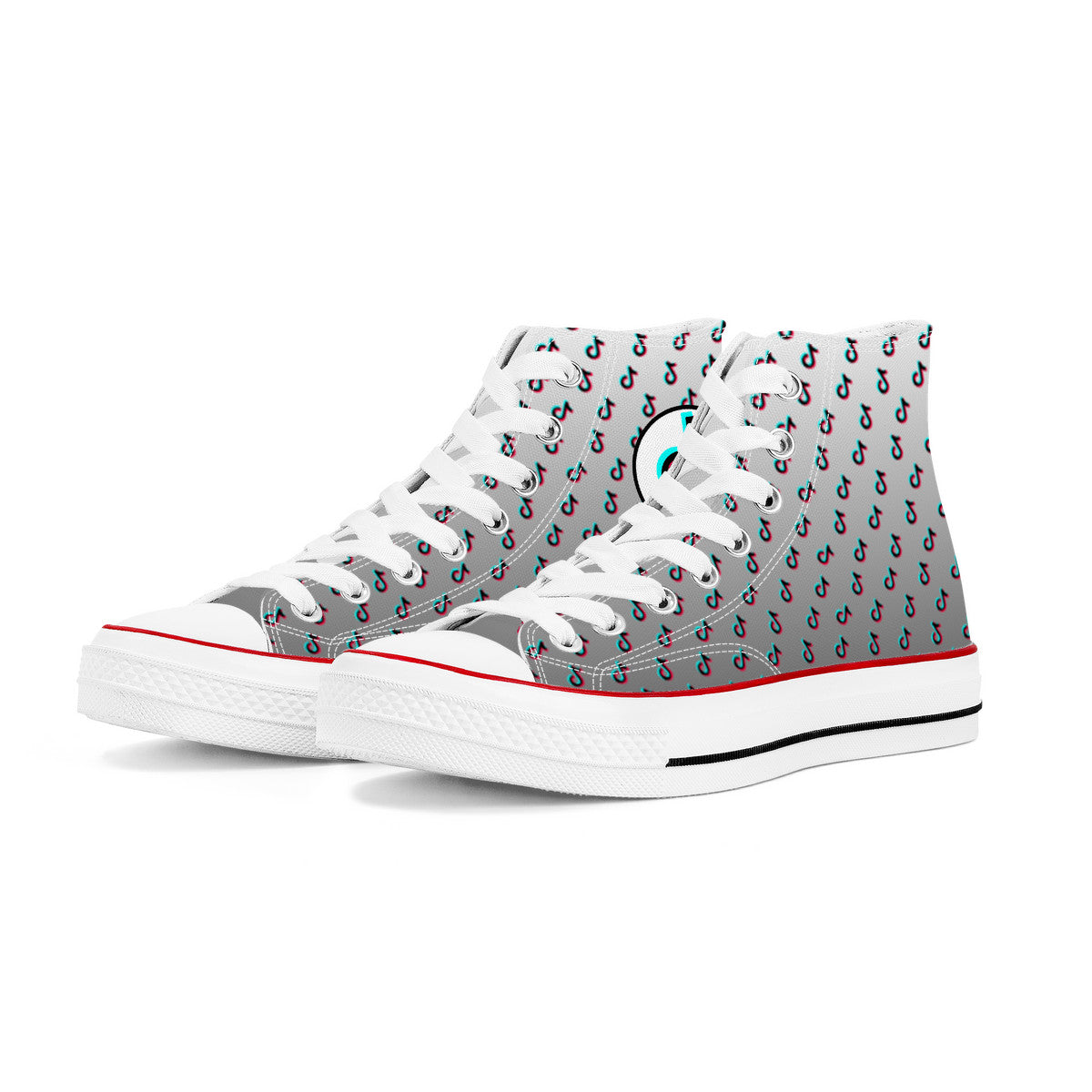 TikTok High Top Canvas Shoes - Gray TikTok sneakers - SD-style-shop