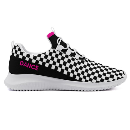 Dance sneakers- Checkered -Black and White