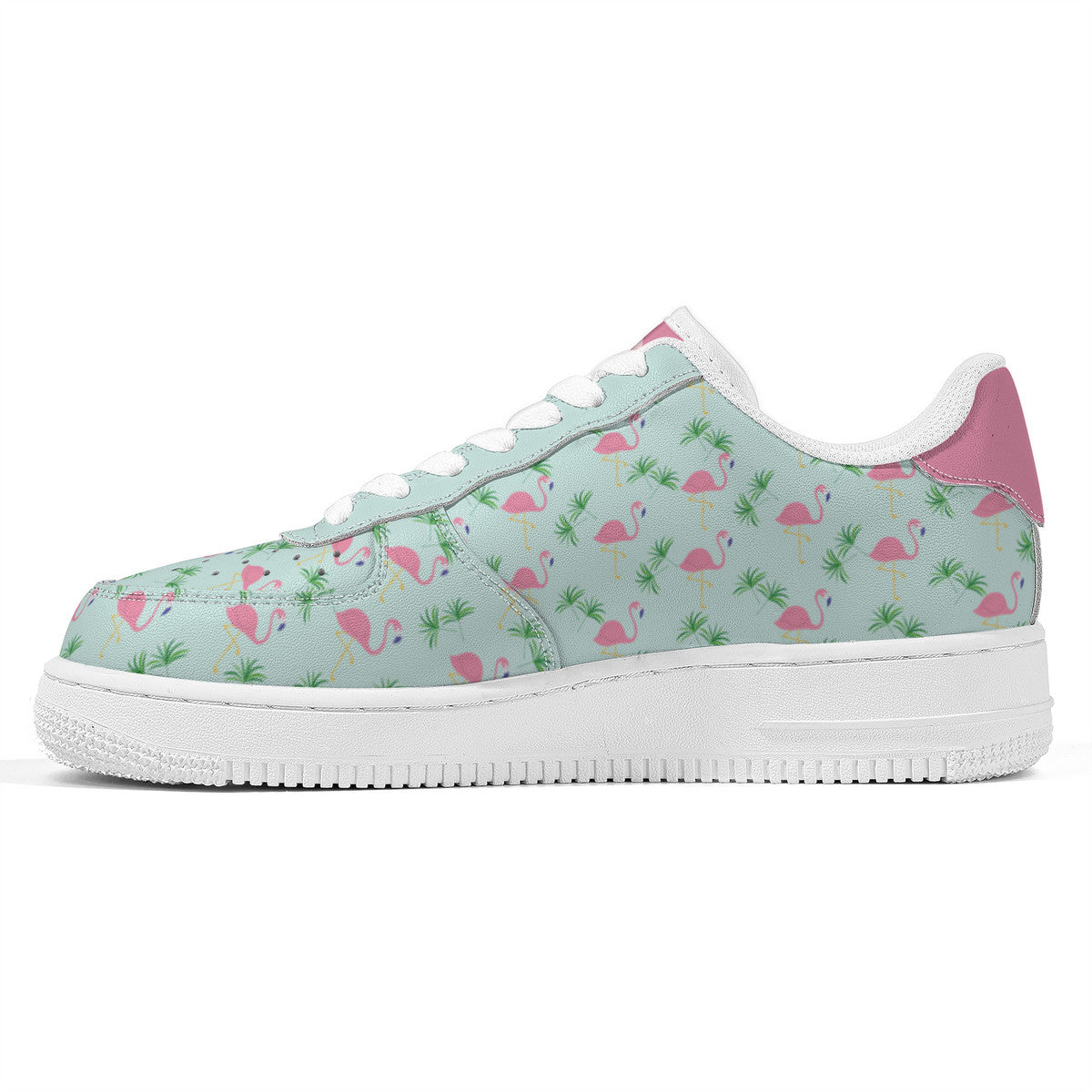 Green Flamingo Low-Top Sneakers
