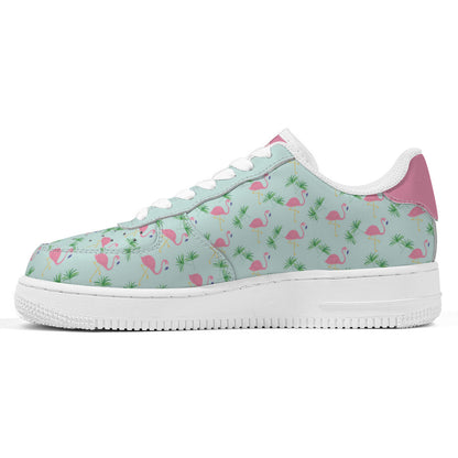 Green Flamingo Low-Top Sneakers