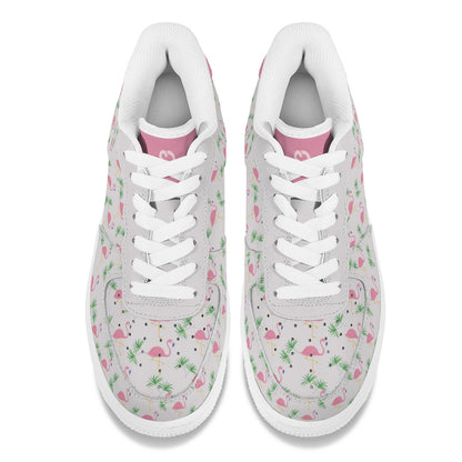 Grey Flamingo Low-Top Sneakers