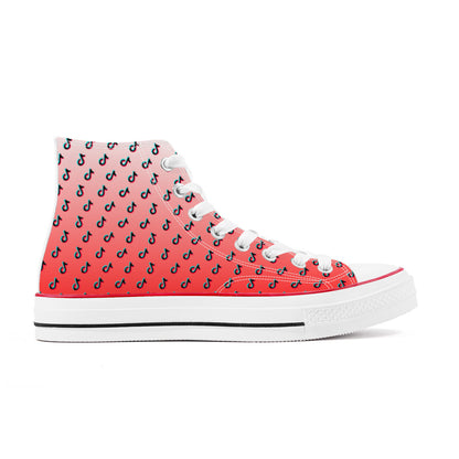 TikTok High Top Canvas Shoes - Red TikTok Sneakers - SD-style-shop
