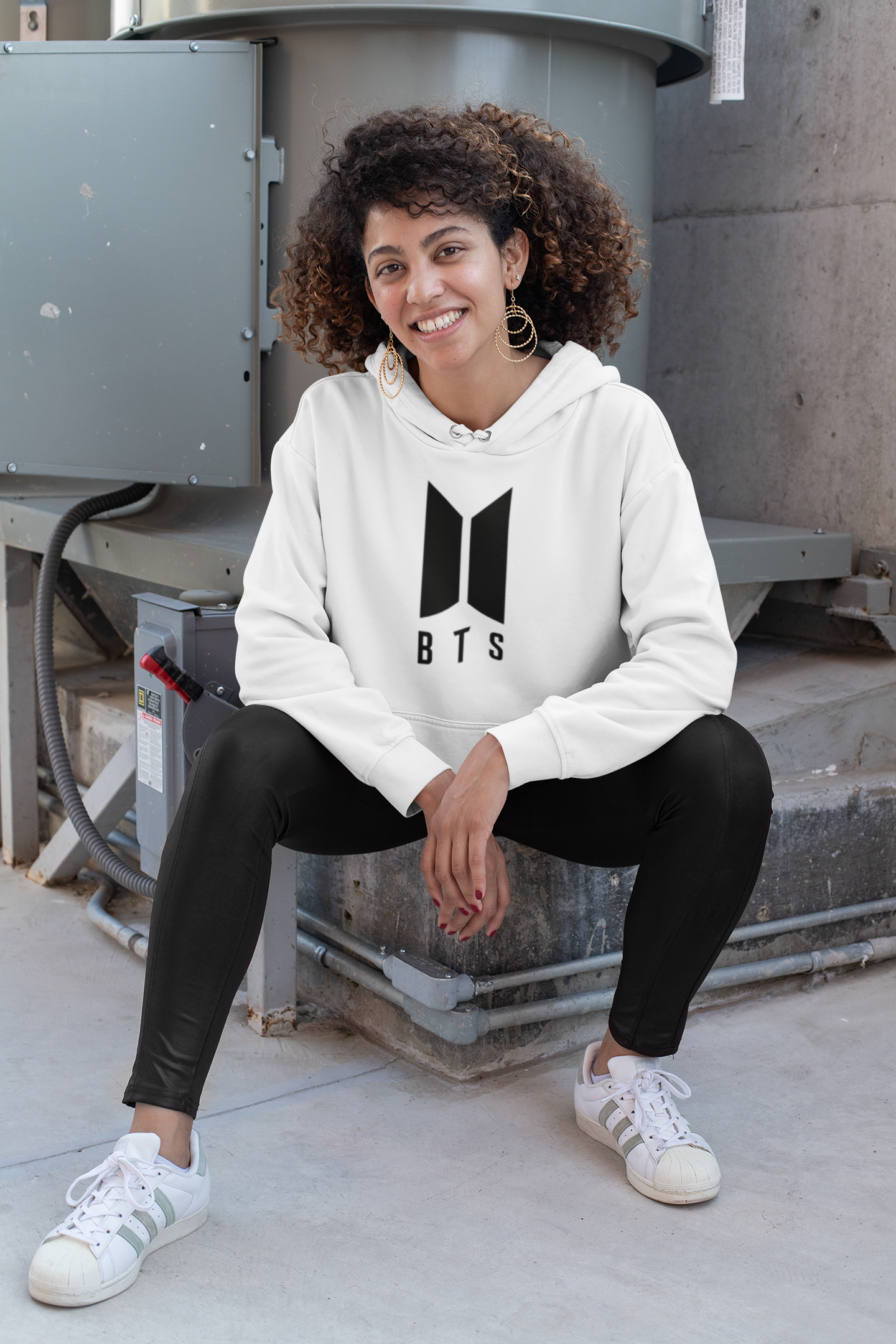 BTS Hoodie Logo Hooded Sweatshirt