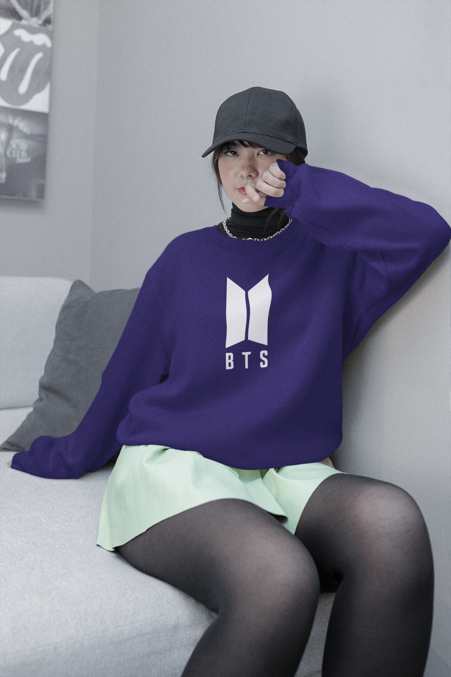 BTS Logo Crewneck Pullover Sweatshirt