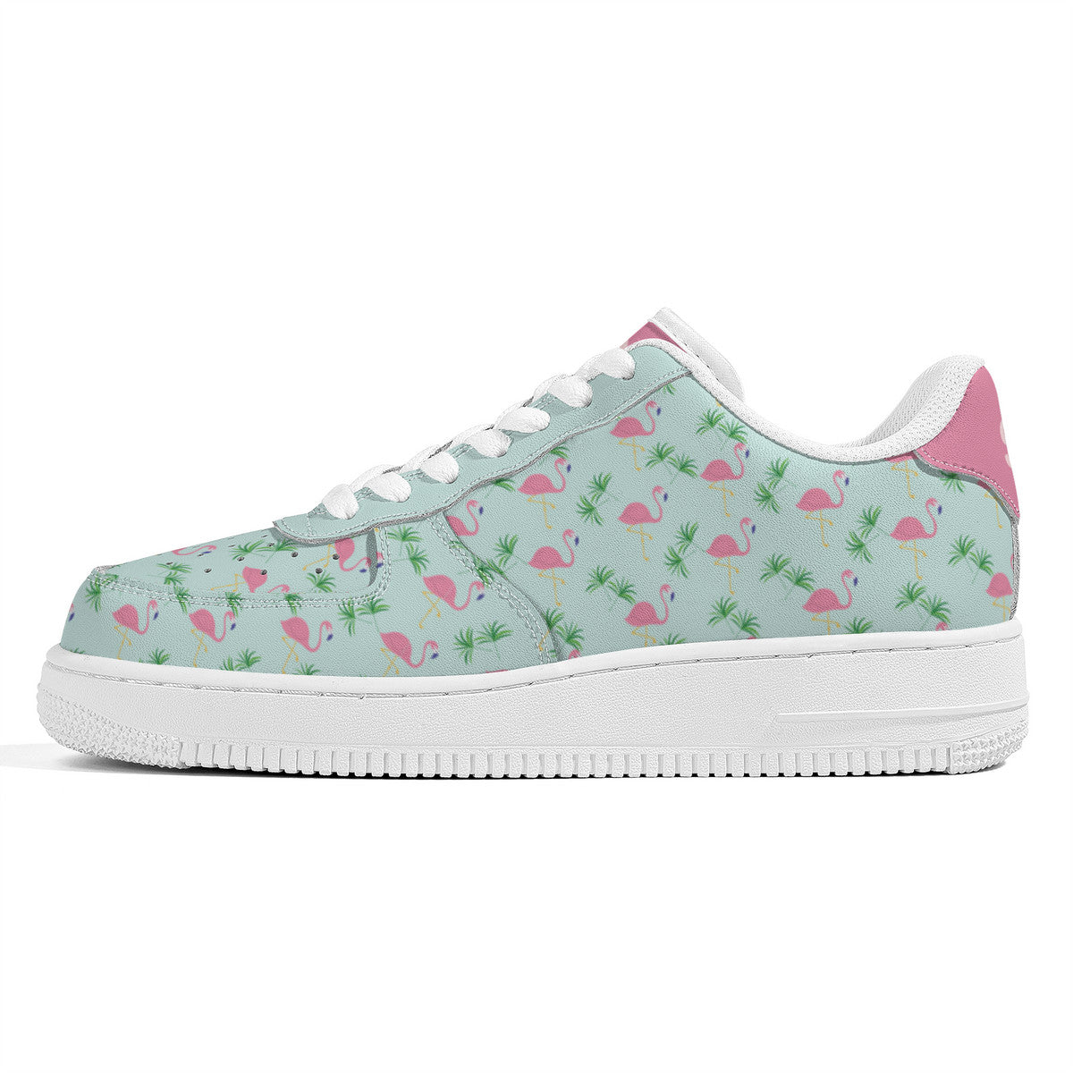 Green Flamingo Low-Top Sneakers