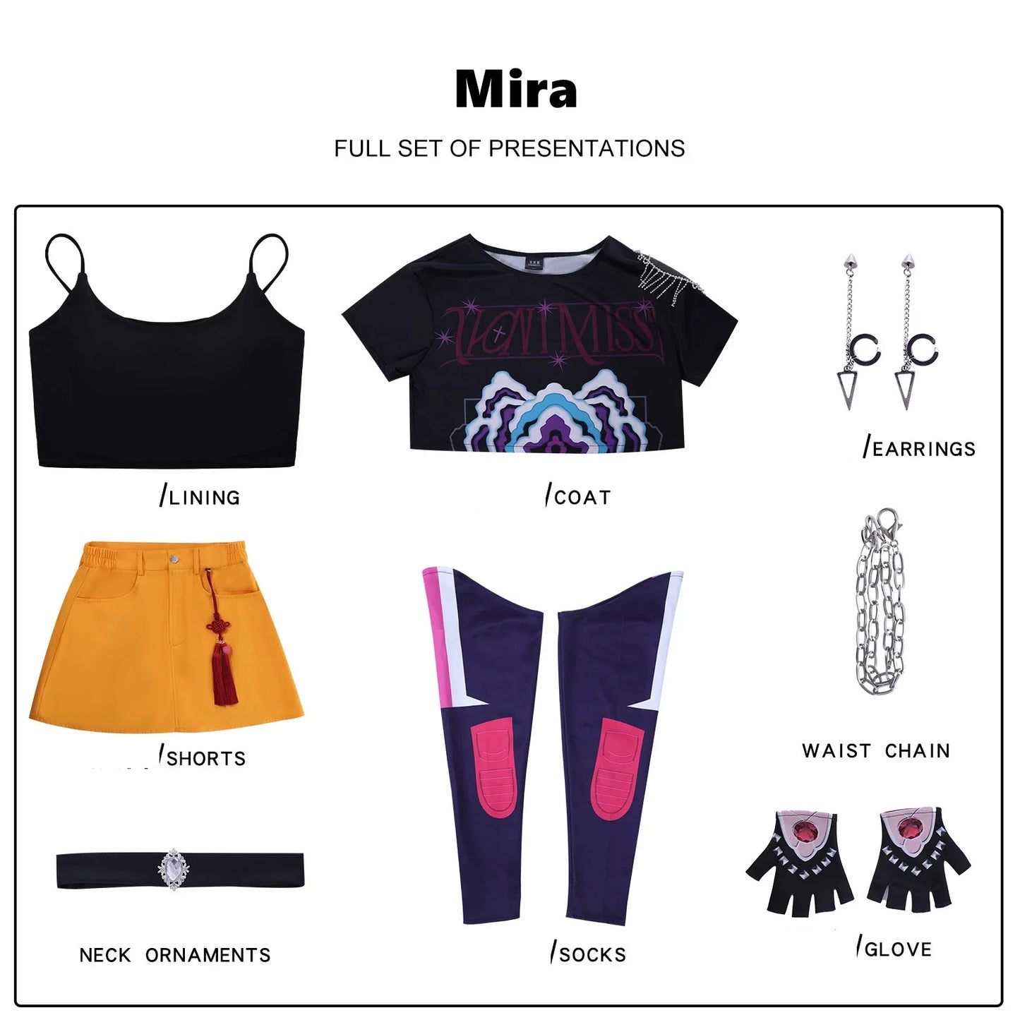 Kpop Demon Hunters cosplay costume Mira