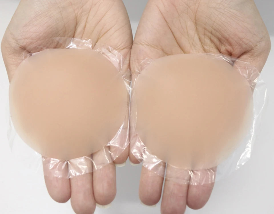 Naadloze Tepel Cover Zelfklevende Siliconen Borst Pasties Vrouwen Kleverige Onzichtbare Stick-on Bh Boob Tape Voor Alle Huidtinten