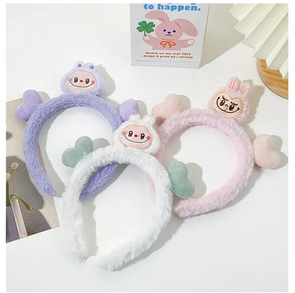 3/6pcs Plush Labubu hair bands