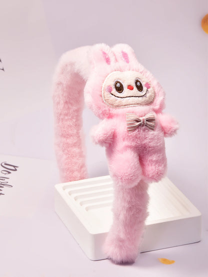 Labubu plush hair band
