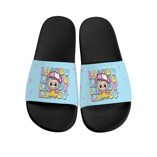 Labubu Slide Sandals - Labubu slides blue and black