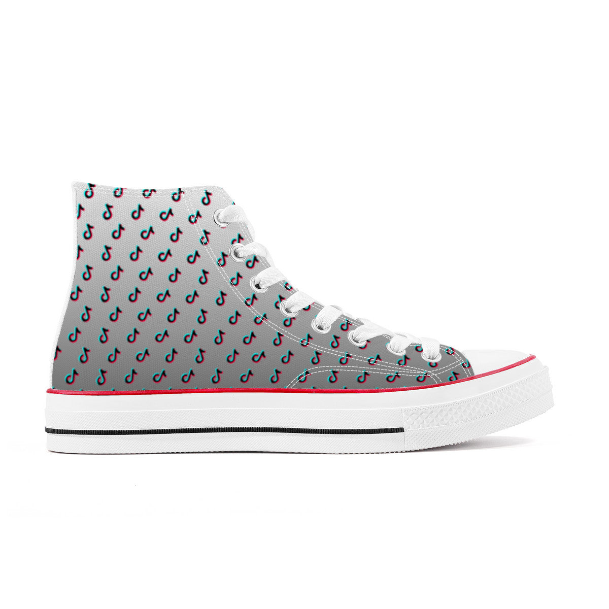 TikTok High Top Canvas Shoes - Gray TikTok sneakers - SD-style-shop