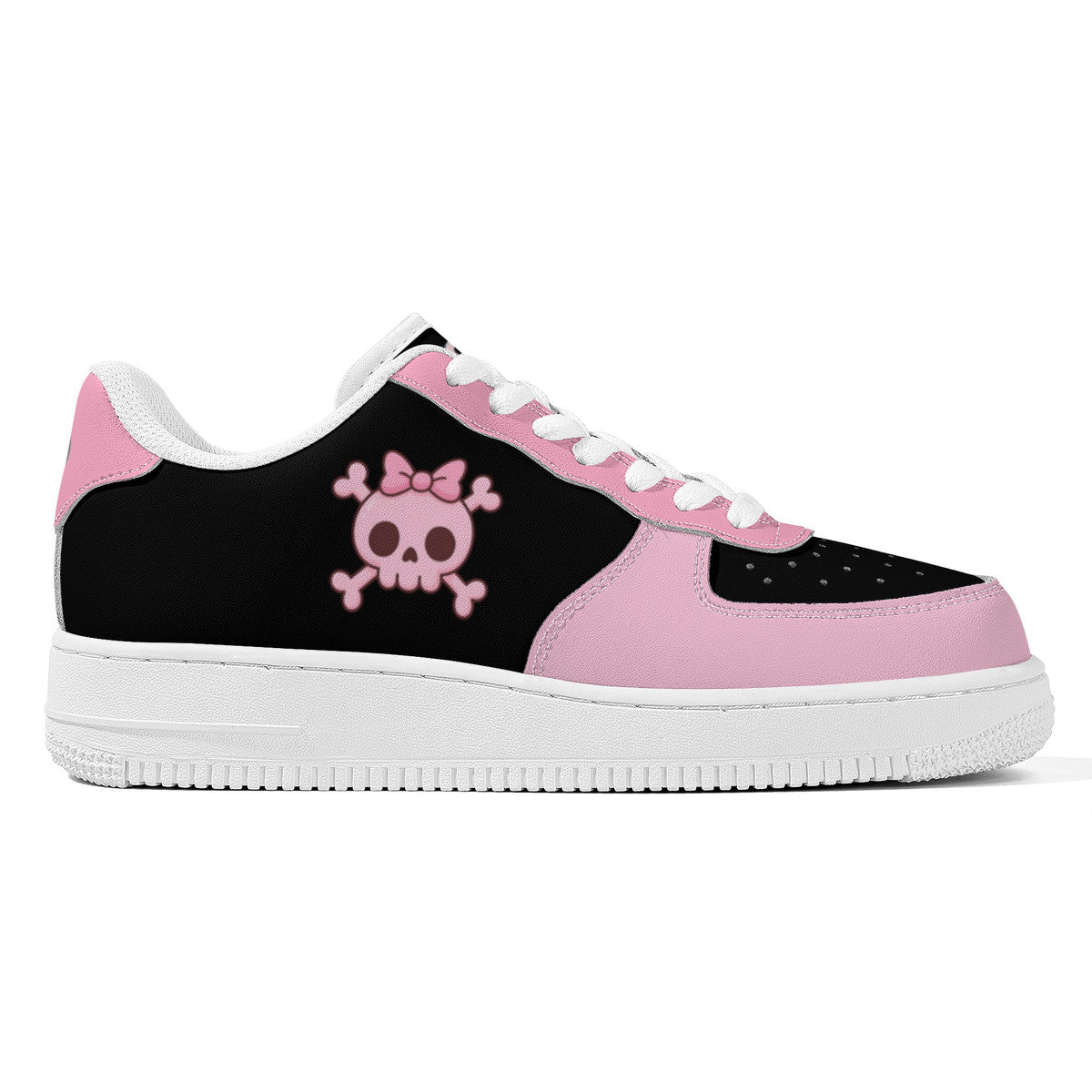 Pink Skull Low Top Sneakers – Cute Goth Style