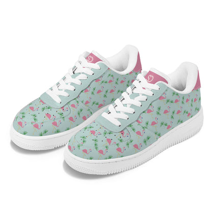 Green Flamingo Low-Top Sneakers