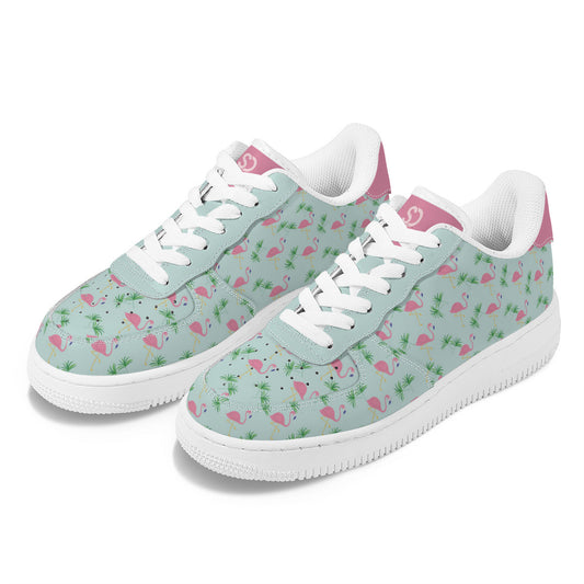 Green Flamingo Low-Top Sneakers