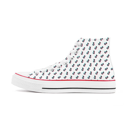 TikTok High Top Canvas Shoes - White TikTok sneakers - SD-style-shop