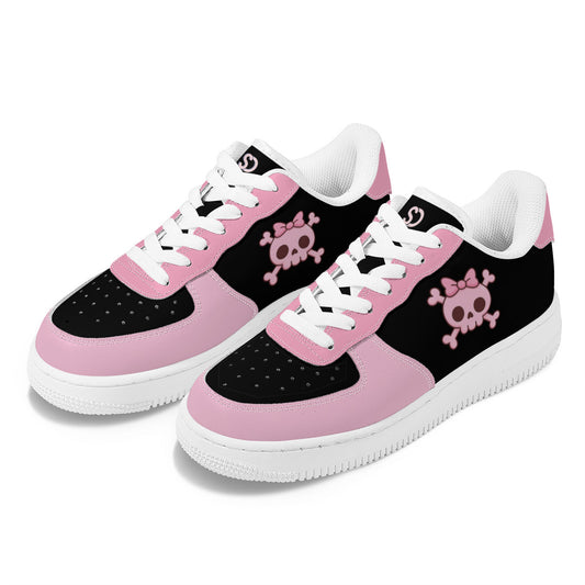 Pink Skull Low Top Sneakers – Cute Goth Style