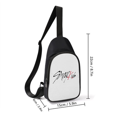 Stray Kids Chest Bag - White Cross body bag StrayKids Logo
