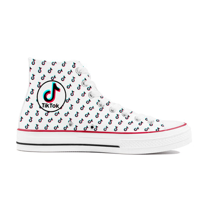 TikTok High Top Canvas Shoes - White TikTok sneakers - SD-style-shop