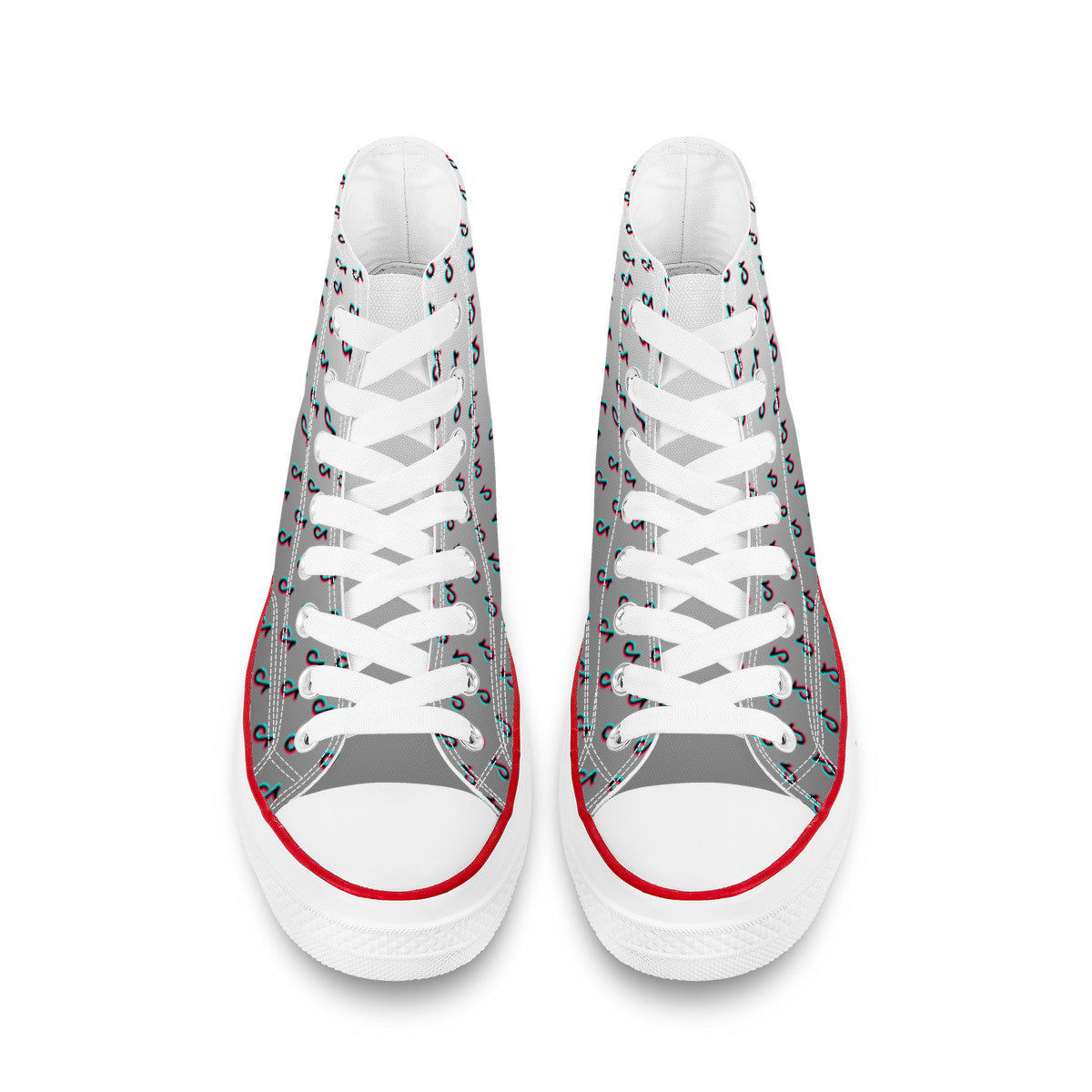 TikTok High Top Canvas Shoes - Gray TikTok sneakers - SD-style-shop