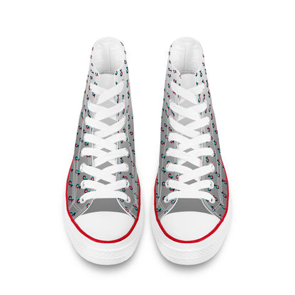 TikTok High Top Canvas Shoes - Gray TikTok sneakers - SD-style-shop