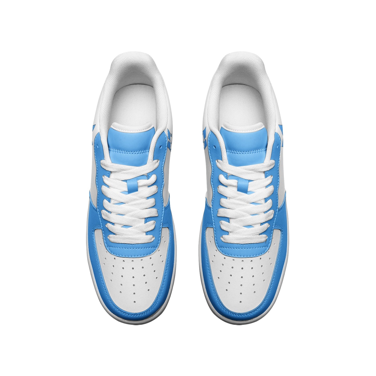 BTS Logo Unisex Low Top Leather Sneakers Light Blue - SD-style-shop