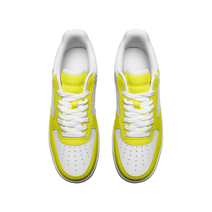 BTS Logo Unisex Low Top Leather Sneakers Yellow - SD-style-shop
