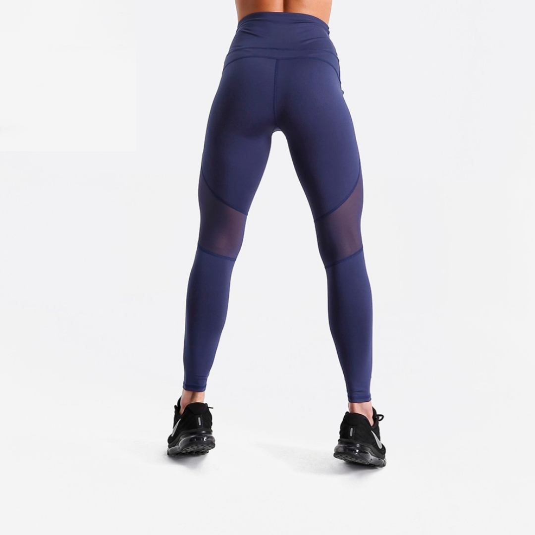 Blue Fitness leggings with mesh inserts - SD-style-shop