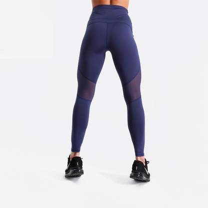 Blue Fitness leggings with mesh inserts - SD-style-shop