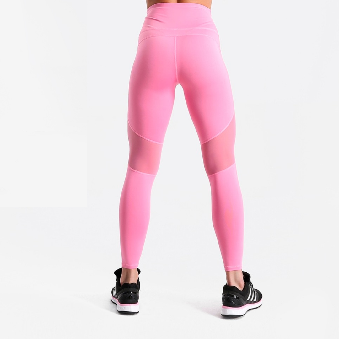 Pink Fitness leggings with mesh inserts - SD-style-shop