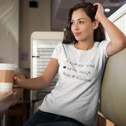 BTS tshirt Cup of Tea with suga and a kookie. Short-Sleeve Kpop  T-Shirt - SD-style-shop