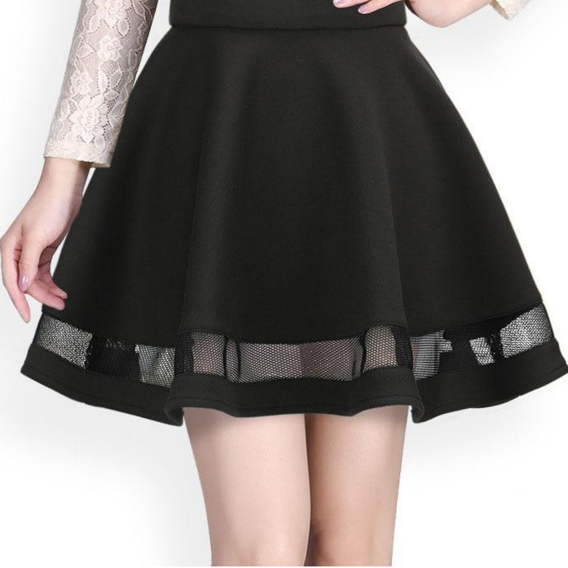 Mini skirt with mesh inserts - SD-style-shop