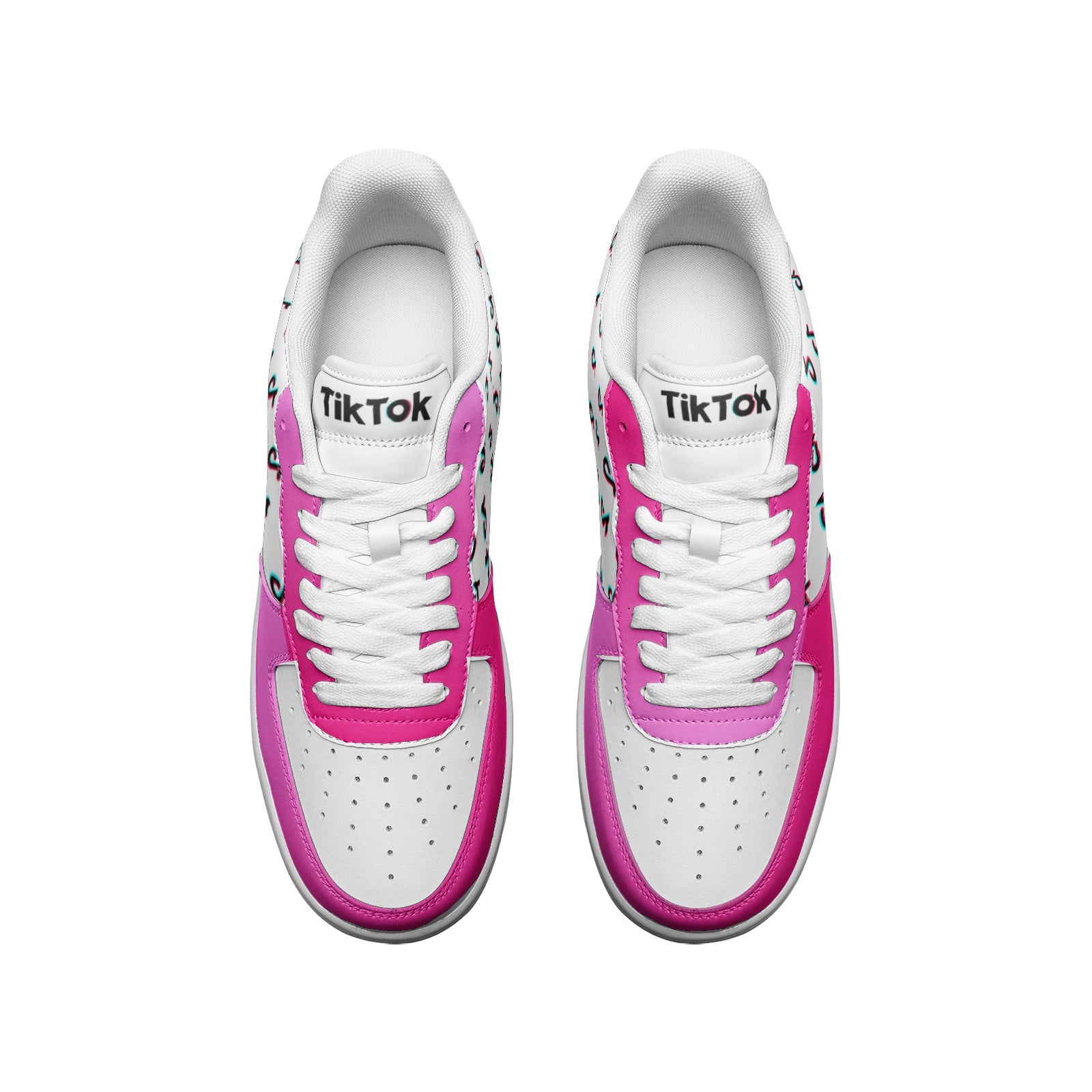 TikTok Unisex Low Top Leather Sneakers - Pink - SD-style-shop