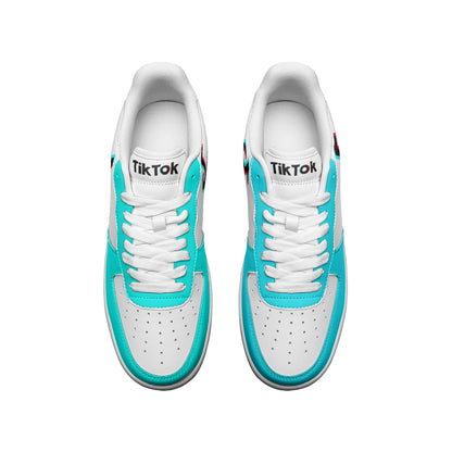 TikTok Unisex Low Top Leather Sneakers - Blue - SD-style-shop