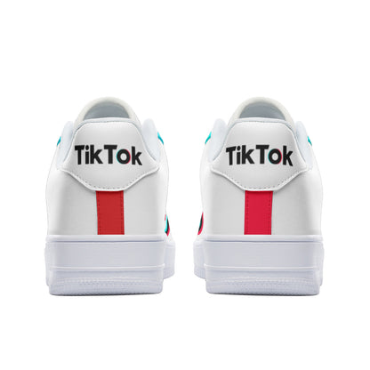 TikTok Unisex Low Top Leather Sneakers - Blue - SD-style-shop