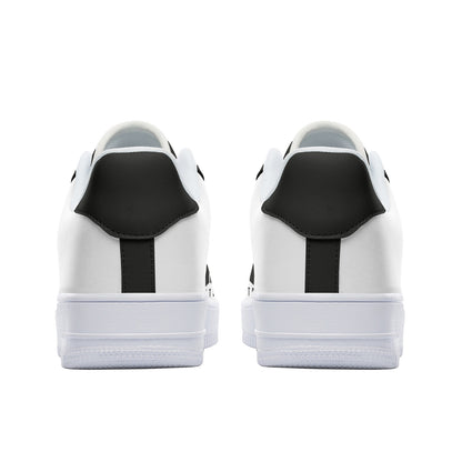 BTS Logo Unisex Low Top Leather Sneakers Black - SD-style-shop