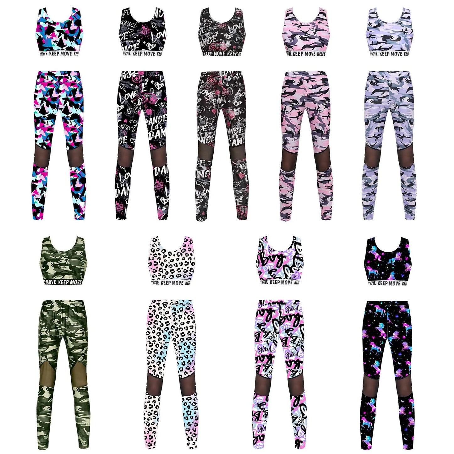 Kids Dance set:  Leggings + top - SD-style-shop