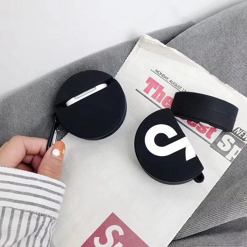 TikTok logo Silicone AirPods case - SD-style-shop