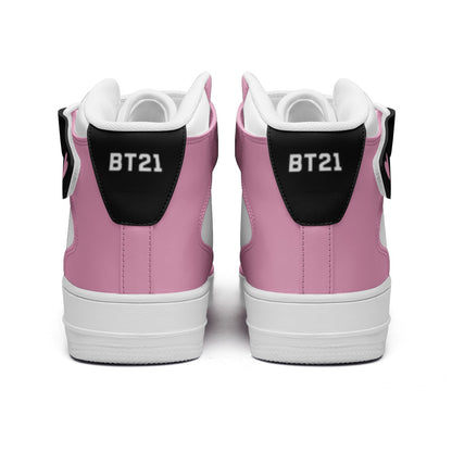 BT21 Cooky Unisex high Top Leather Sneakers