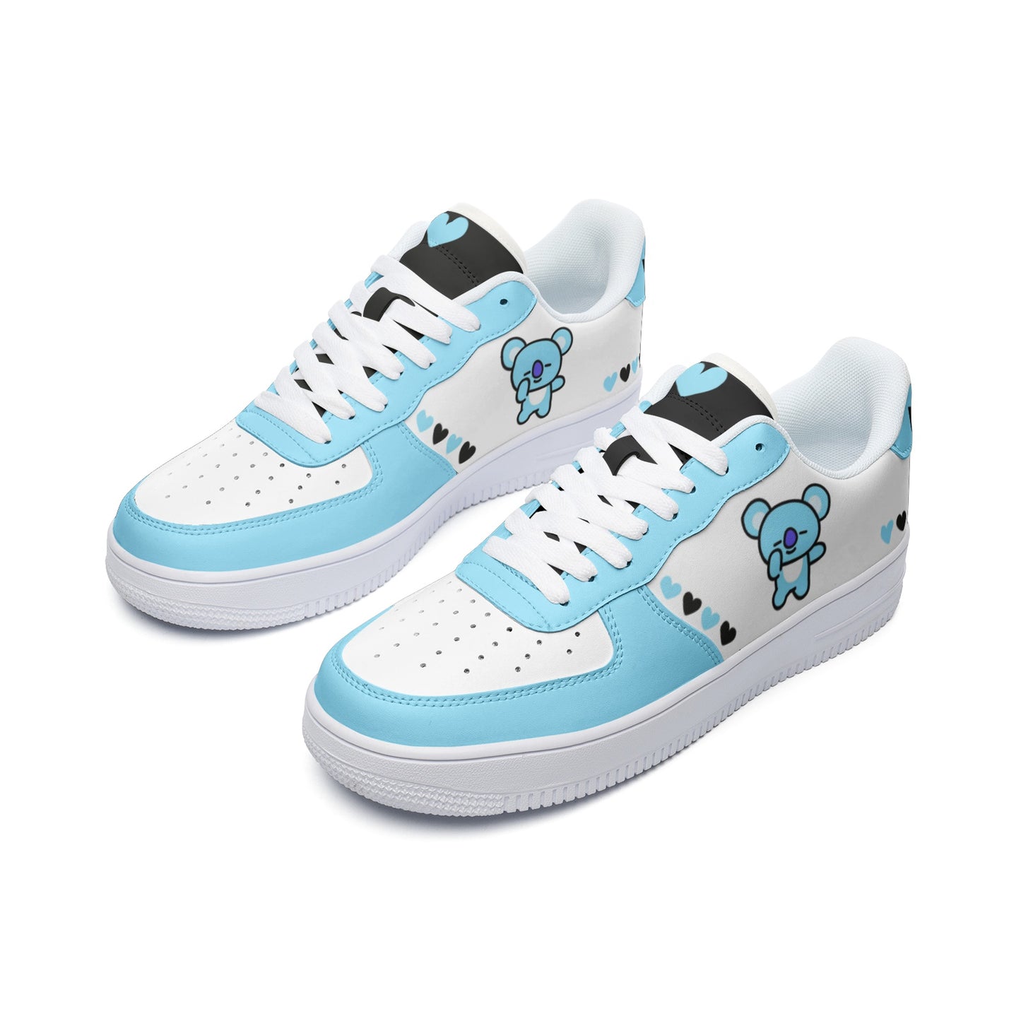 BT21 Koya Unisex Low Top Leather Sneakers - Blue BTS shoes - SD-style-shop