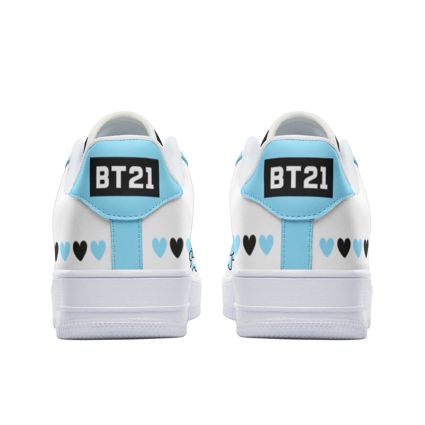 BT21 Koya Unisex Low Top Leather Sneakers - Blue BTS shoes - SD-style-shop