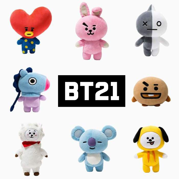 Bt21 Pluche Pillow doll TATA VAN COOKY CHIMMY SHOOKY KOYA RJ MANG - SD-style-shop