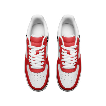 BTS Logo Unisex Low Top Leather Sneakers Red - SD-style-shop