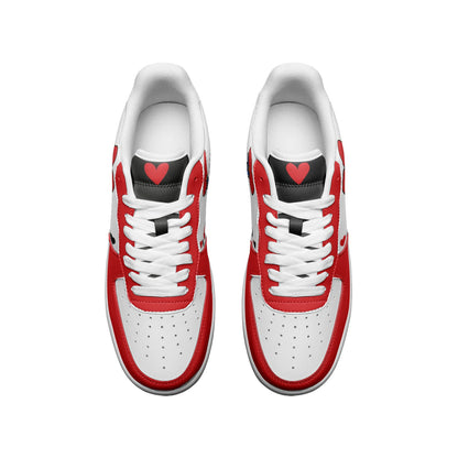 BT21 Tata Unisex Low Top Leather Sneakers - Red - SD-style-shop