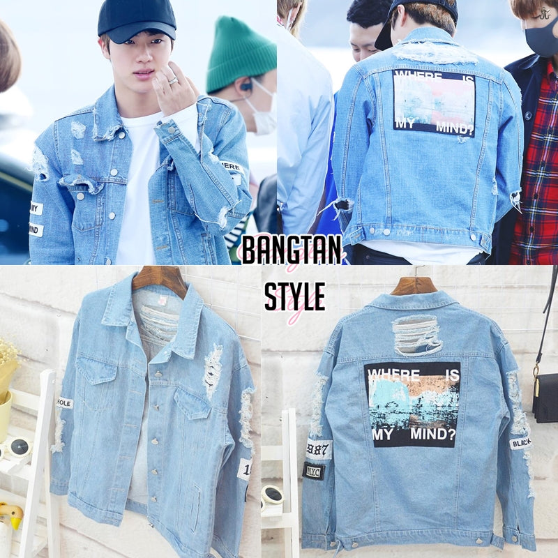 "Where is my mind"  BTS Denim Jacket - SD-style-shop