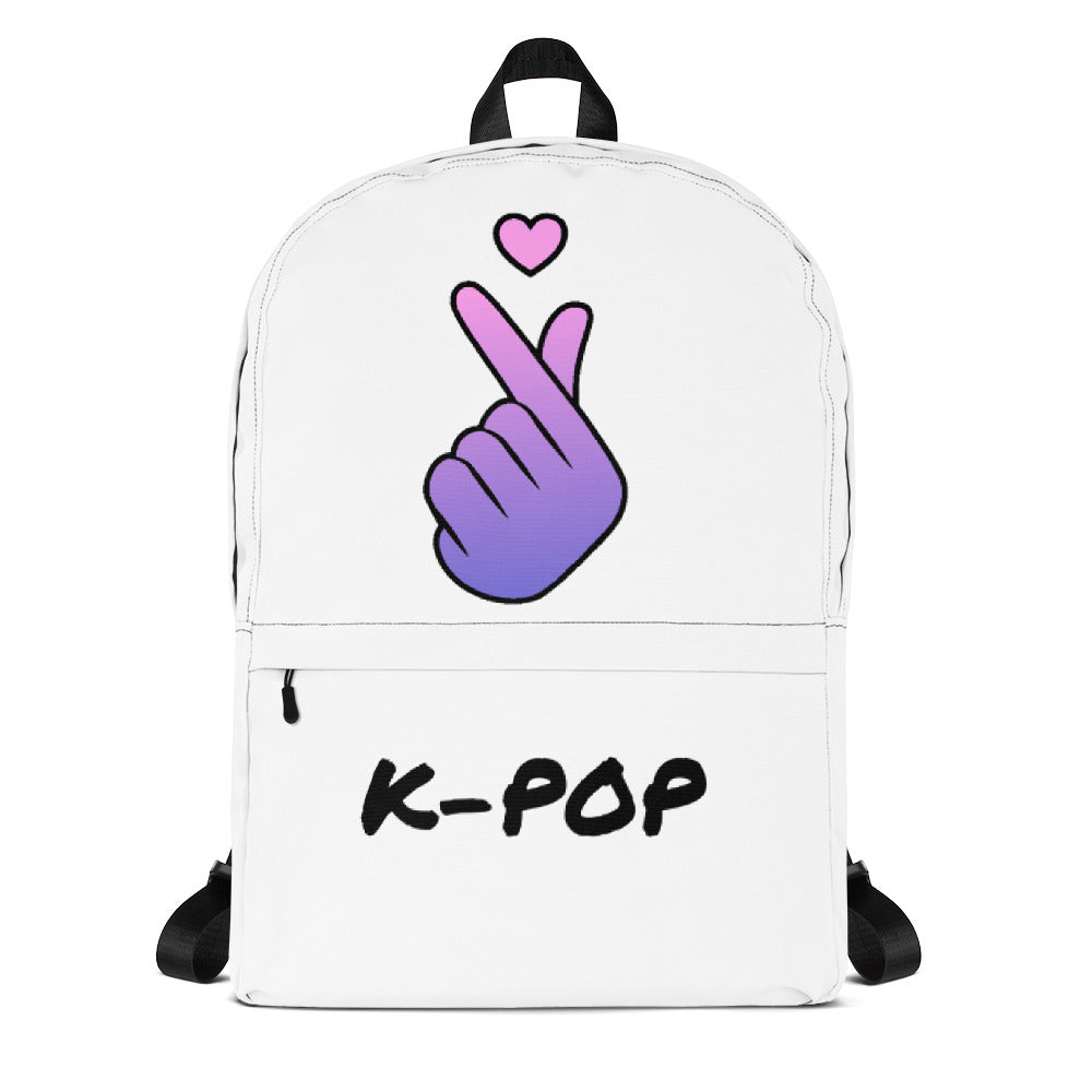 K-POP backpack with fingerheart logo - SD-style-shop