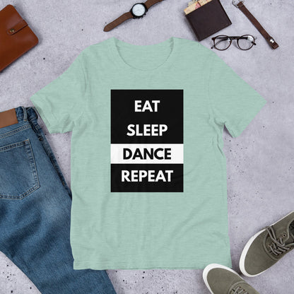 Eat Sleep Dance Repeat T-shirt Short-Sleeve Unisex dancer T-Shirt - SD-style-shop