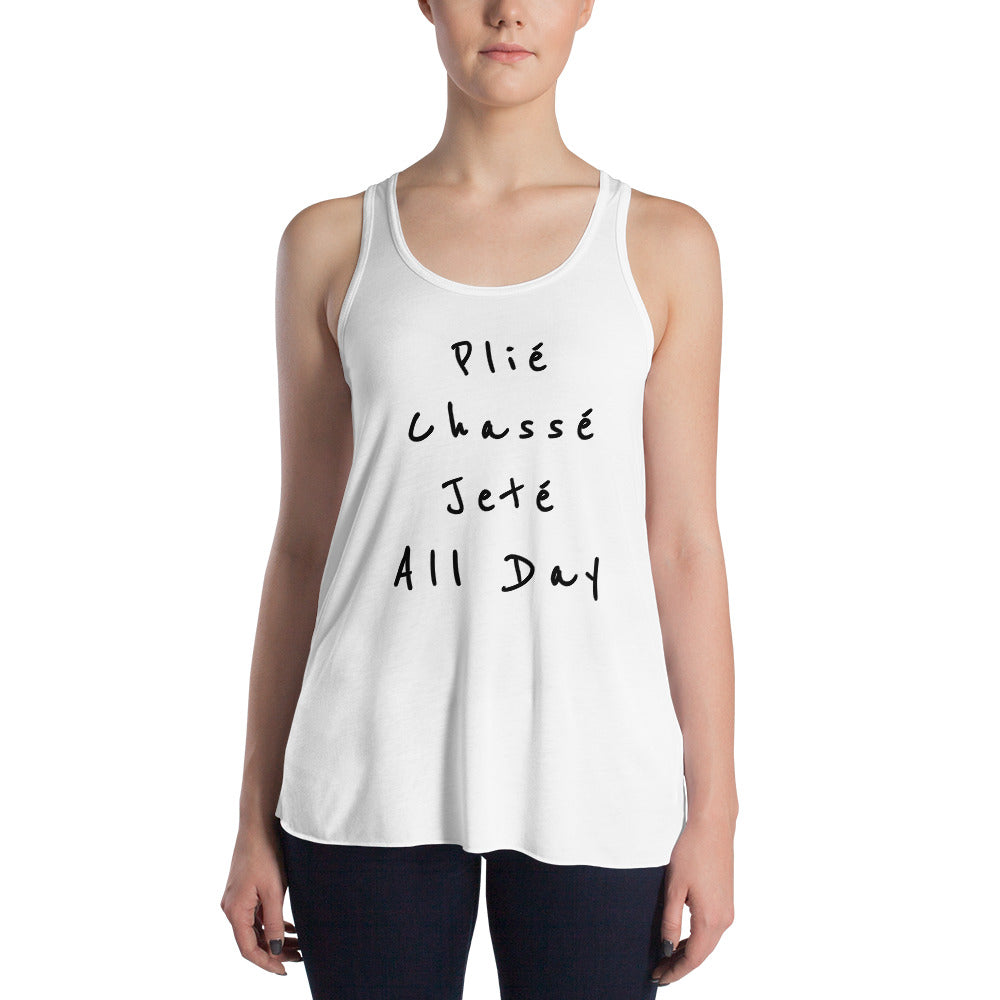 Ballet tanktop with dance quote Plié Chassé Jeté All day - SD-style-shop