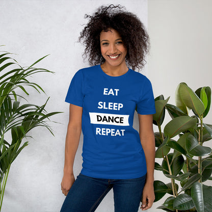 Eat Sleep Dance Repeat T-shirt Short-Sleeve Unisex dancer T-Shirt - SD-style-shop