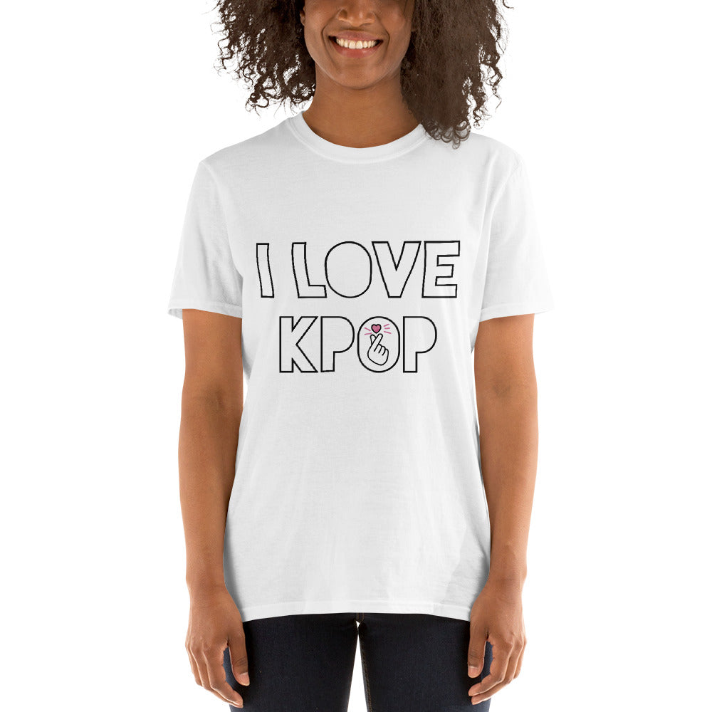 Kpop tshirt. I love Kpop tee with fingerheart. Short-Sleeve Unisex T-Shirt - SD-style-shop