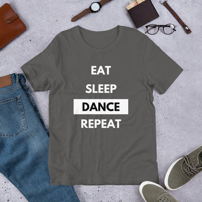 Eat Sleep Dance Repeat T-shirt Short-Sleeve Unisex dancer T-Shirt - SD-style-shop